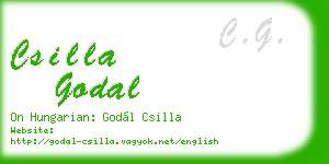 csilla godal business card